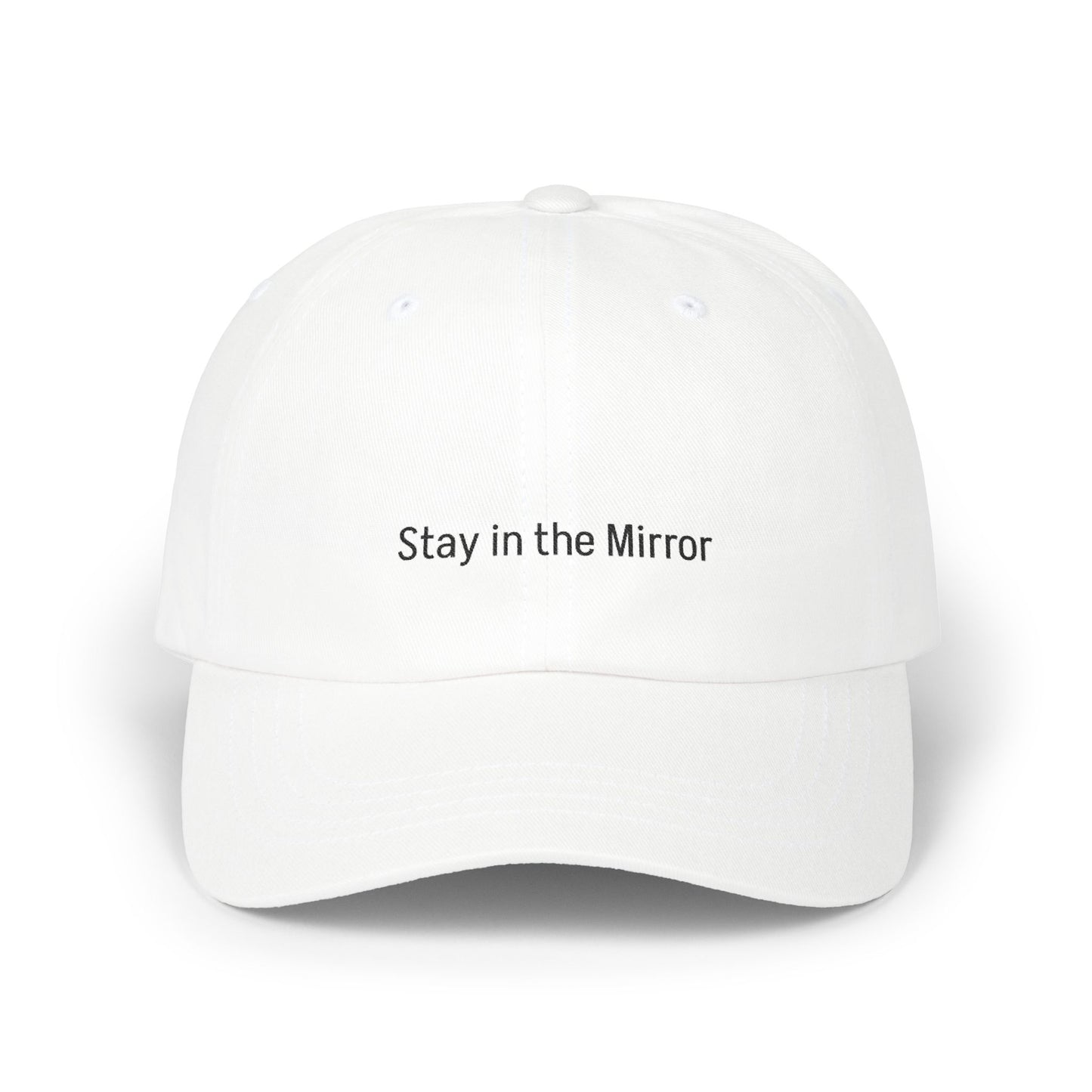 White Classic Stay in the Mirror Hat