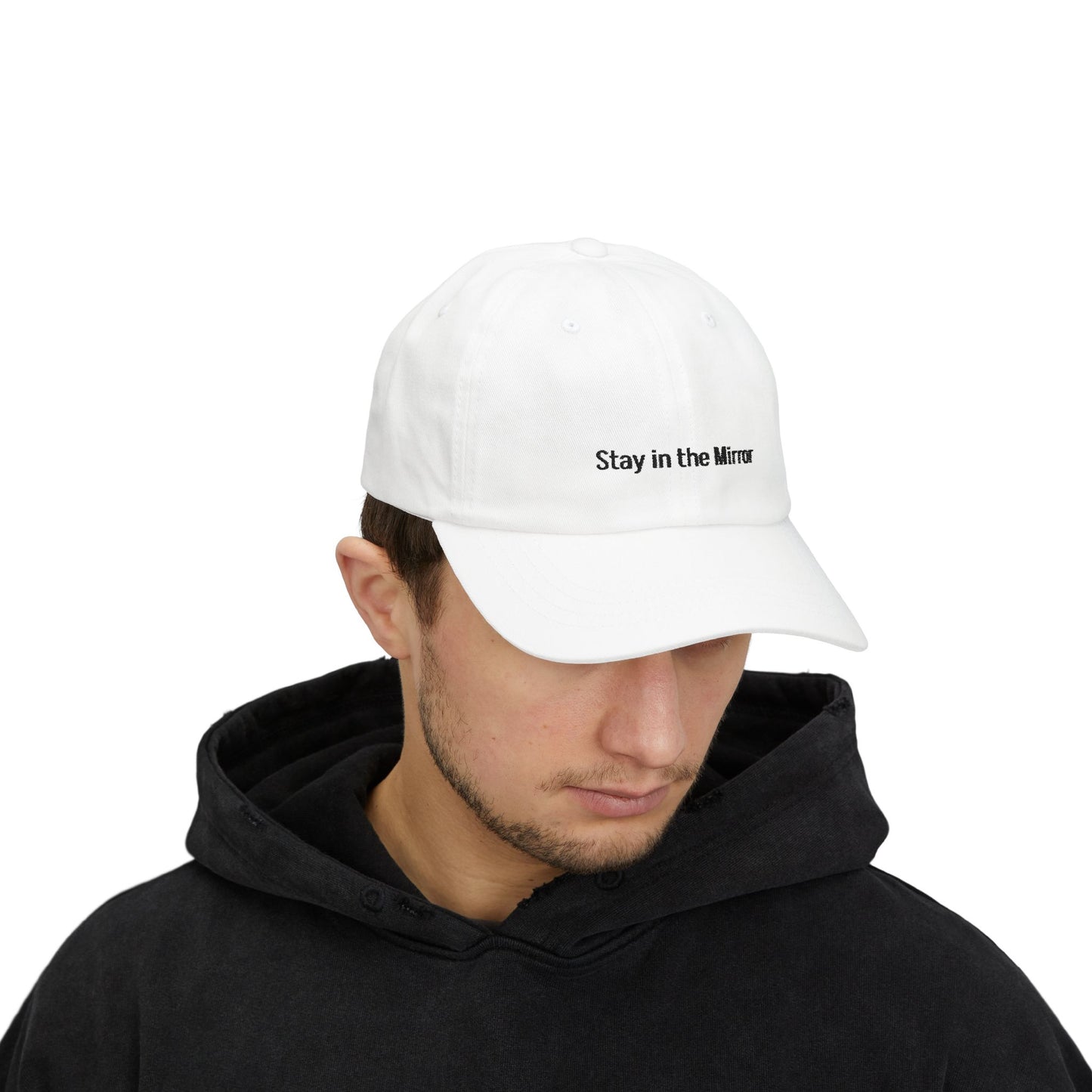 White Classic Stay in the Mirror Hat